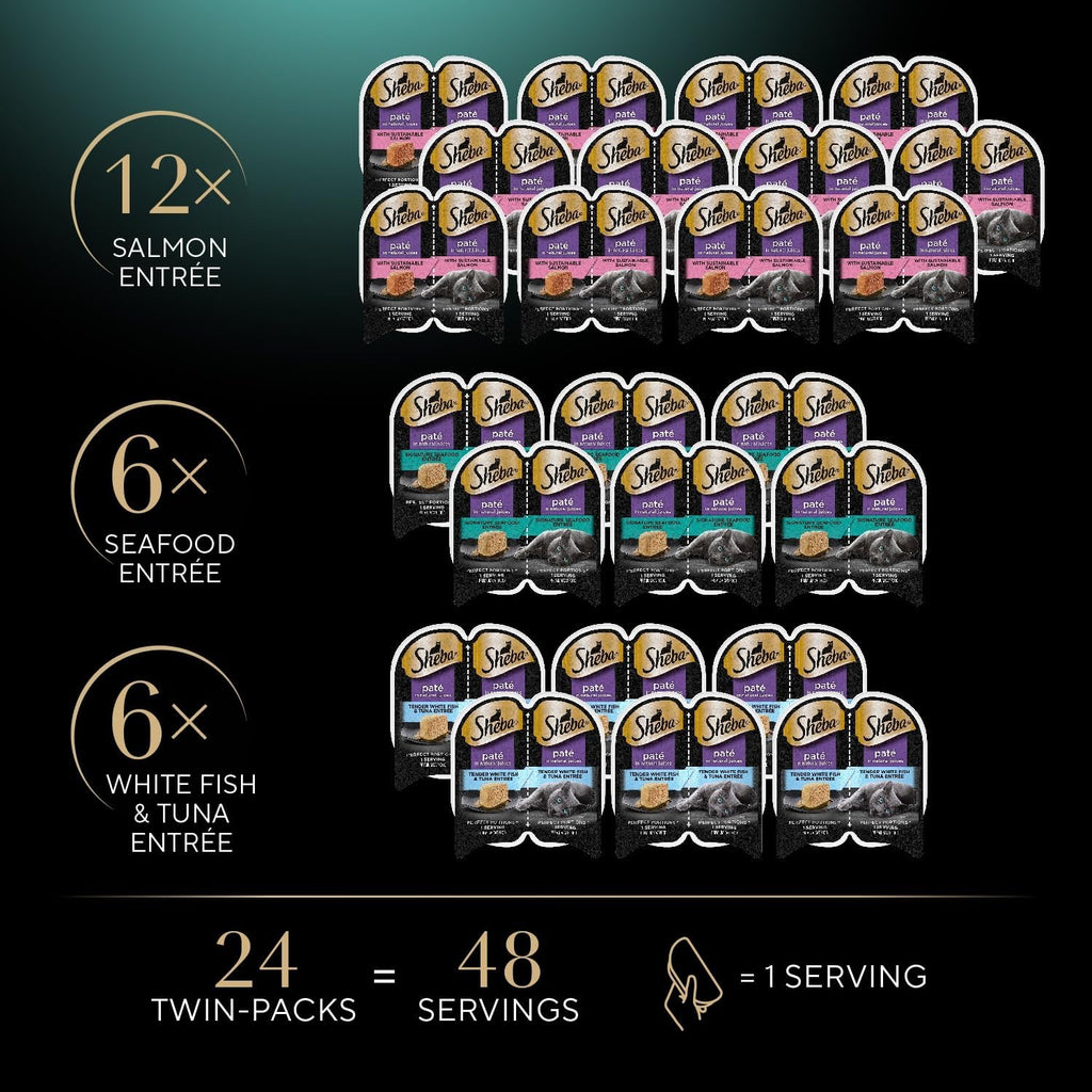 Perfect Portions Paté Wet Cat Food Tray Variety Packs
